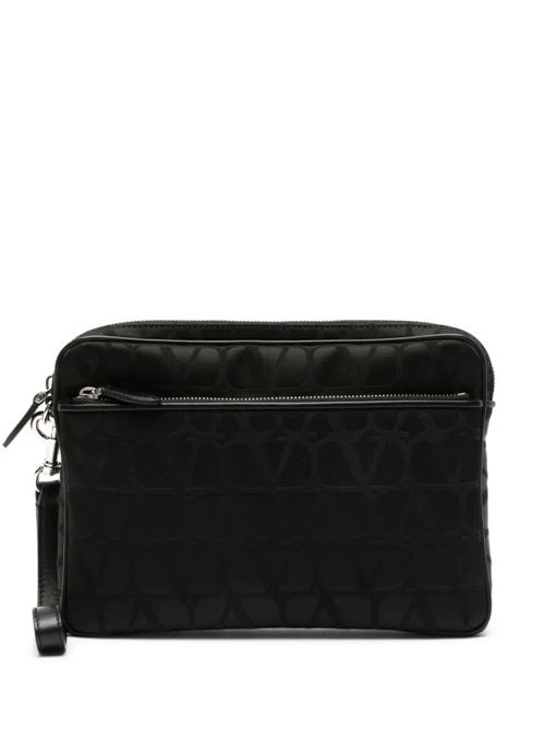 Borsa con tela di cotone nera Valentino Garavani | 4Y2P0U72CSH0NO